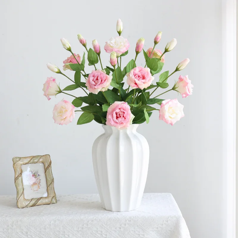 Ficus Lyrata Tree - 10Pcs/lot Moisturizing 2Head Eustoma Real Touch