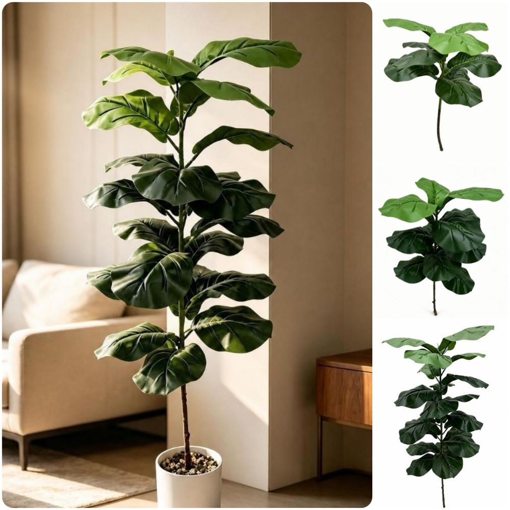 9/15/23 Leaves Artificial Ficu - Ficus Lyrata Tree recension och pris